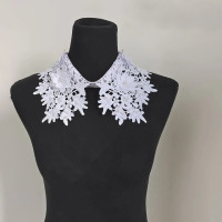 Цветочный кружевной воротник с лацканами для женщин, ткань с вышивкой, аппликация «сделай сам», нашивка, искусственный воротник, вырез, ткань для шитья, декоративная