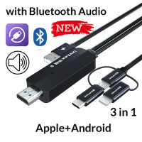 Кабель-преобразователь Unnlink USB C-HDMI с Bluetooth, Lightning, Micro-usb, Type-c 3 в 1 для смарт-ТВ, ПК, монитора ноутбука