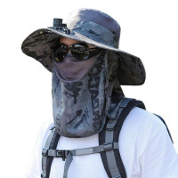 Шляпа рыбака дышащая Солнцезащитная шляпа с USB зарядкой стильная Солнцезащитная камуфляжная шляпа с принтом рыбака