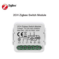 Умный модуль высветильник еля света Tuya Zigbee, автоматизация «сделай сам» с 1/2/3/4 клавишами, двухстороннее управление, работает с Alexa Google Home