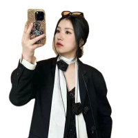 Женское атласное колье-чокер в виде Розы