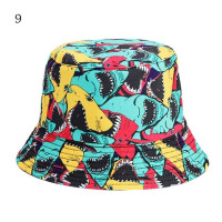 Панама с защитой от солнца для мужчин и женщин, двусторонняя шляпа с принтом в стиле хип-хоп, для рыбалки, рыбалки, летняя