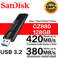 Твердотельный накопитель SanDisk Extreme PRO, 1 ТБ, 256 ГБ, 512 ГБ, USB 3,2, 128 ГБ, флеш-накопитель CZ880, до 420 МБ/с., оригинальный U-диск, флешка