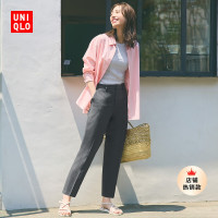 Uniqlo女裝彈力九分褲西裝褲寬鬆直筒易打理西裝褲 456117/450606