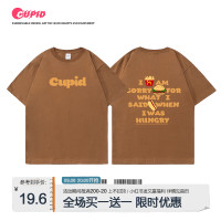 CUPID 美式小眾字母印花圓領t桖女2023新款潮流春夏休閒百搭短袖