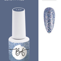Beauty free, Гель-лак для покрытия ногтей и маникюра Happy Holiday цвет #142 голубой с шиммером, блестки 8 мл, 