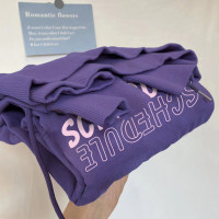 閉眼入~寬鬆oversize連帽加絨衛衣女春季新款設計感小眾紫色上衣