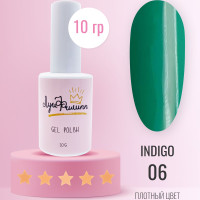Луи Филипп плотный гель-лак для ногтей яркого цвета с удобной кисточкой Indigo 06 10g
