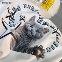 3.30捲毛小熊重磅純棉短袖t恤女2023年新款寬鬆韓版美式上衣