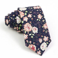Элегантный галстук для мужчин и женщин, 100% хлопок, мягкий цветочный облегающий галстук в виде френжипани, вишни, 6 см, искусственный облегающий галстук, свадебная одежда для жениха