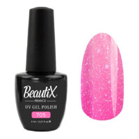 Beautix гель-лак 705 плотнопигментированный теплый розовый с микроблестками оттенок 8 мл