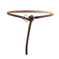 Роскошные Брендовые женские ремни, тонкий ремень из искусственной кожи с золотой пряжкой для платьев и брюк, повседневный черный женский дизайнерский пояс