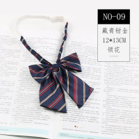 Модный 32/38*7 см Jk униформа в японском академическом стиле полосатый эластичный галстук на молнии галстук-бабочка 12*13 см для мальчиков и девочек на каждый день