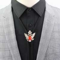 Bolo галстук Западный ковбойский опал Родео Кожаный Галстук новый модный галстук Ожерелья танцевальный галстук Ретро рубашка имитация обсидиана кулон