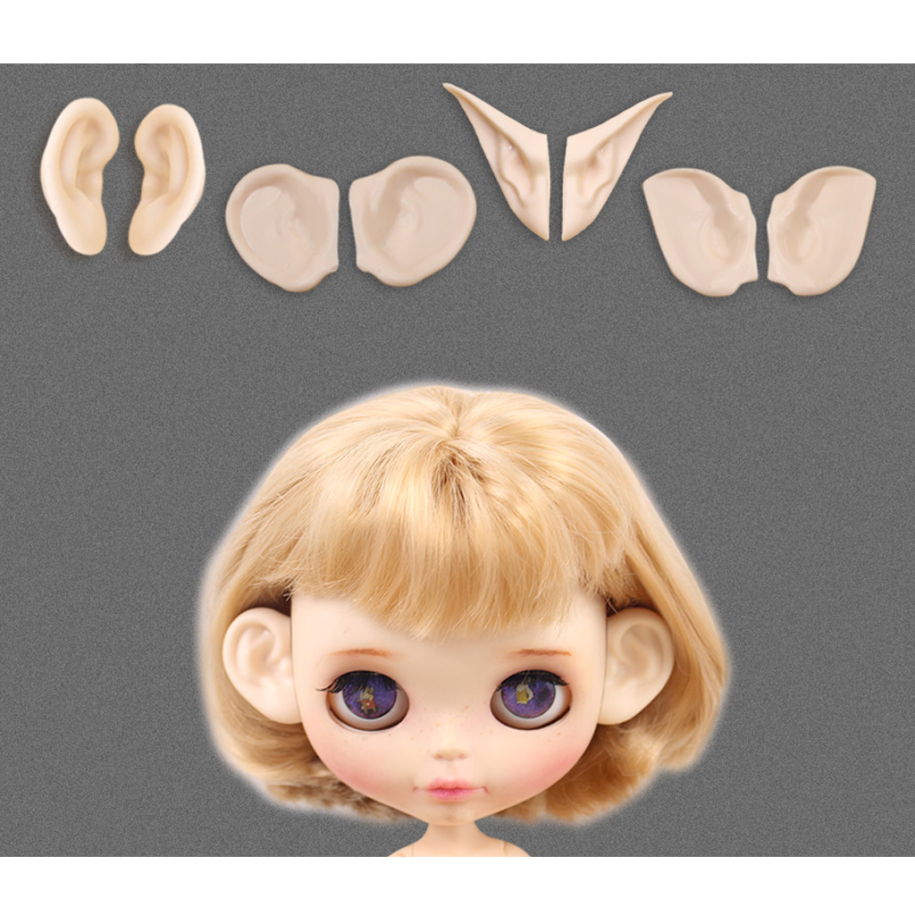 Steady Neck Connector Head Fixer Ears Paste Set  for Blythe Dolls Custom DIY Making Accessory