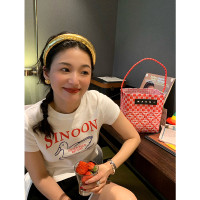 落落狷介 白色正肩短袖T恤女夏季bm修身短款獨特小上衣夏款小個子