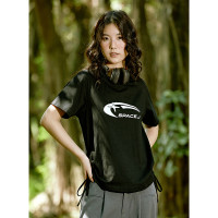 珍妮宇航局正肩魚骨緊身收腰短款短袖t恤女夏季設計感小眾上衣潮