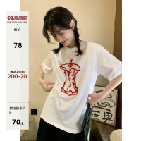 你好卡農 原創短袖t恤女夏季2023新款韓版寬鬆純棉圓領休閒上衣潮