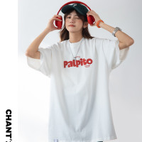 AzLan重磅270G白色短袖T恤女美式復古高級感半袖日系潮牌寬鬆上衣