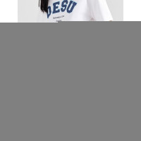 DESSUU夏天短褲女2023新款寬鬆百搭直筒衛褲字母印花五分褲學院風