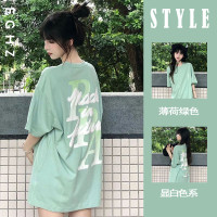薄荷綠正肩短袖t恤女夏季小眾設計感可愛甜美韓系溫柔風半袖上衣