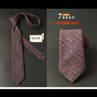 Высококачественный галстук в британском стиле из однотонной Шерсти Серого и синего цвета, 7 см, мужской галстук для свадьбы, Деловой, Повседневный