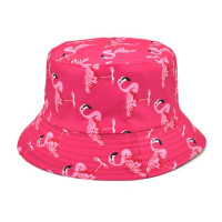 Панама Двусторонняя в стиле хип-хоп с принтом фламинго