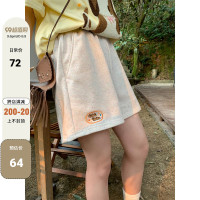 CCKOK 小logo彩點休閒鬆緊腰短褲2023年夏季新款寬鬆運動學生衛褲