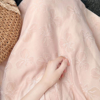 bella museum鳳尾花蜜桃冰沙 夏季顯瘦度假風吊帶裙甜美風洋裝