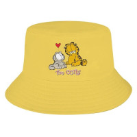 Панама унисекс Слишком милая, шляпа от солнца в стиле хип-хоп для рыбалки с оранжевыми кошками, модный дизайн