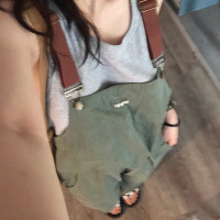 蜜桃家水洗復古新款抱嬰袋褲男女長褲短褲兩穿百搭寬鬆休閒拖地褲