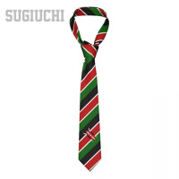 Кения флаг Мужчины Женщины шейные Галстуки повседневные клетчатые Галстуки костюмы тонкие свадебные вечеринки бизнес галстук Gravatas