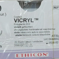 Шовный материал Викрил (36 шт в упаковке) 3-0 нить 70 см Ethicon Vicryl V277H Johnson & Johnson 36 шт , рассасывающий