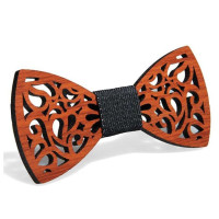 Мужской галстук-бабочка из розового дерева ручной работы, с вырезанными цветами, Ромб, усы, борода