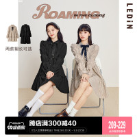 樂町藕節袖洋裝2023春季甜美設計感娃娃裙森女襯衫式洋裝日系內搭裙