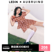 LEDIN×AUBRUINO設計師聯名款 樂町漿果甜心公主裙23夏網紗洋裝