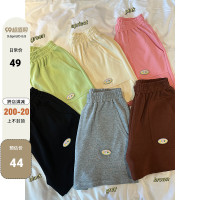 CCKOK 2023年夏季薄款寬鬆闊腿小個子鬆緊腰運動休閒多色衛褲短褲