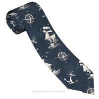 Винтажный морской и морской компас, Новый галстук с 3D принтом, ширина 8 см, полиэстер, аксессуары для фотографий, украшение