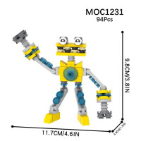 MOOXI игра мой Поющий Монстр креативная серия фигурка кирпичная модель Обучающие строительные блоки игрушка для детей DIY подарок MOC1231