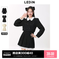 樂町貝爾千金裙假兩件洋裝秋冬小香風套裝裙短裙多巴胺洋裝