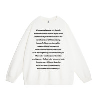 CAPRICORN字母圓領美式慵懶風衛衣女2023新款加絨加厚長袖上衣