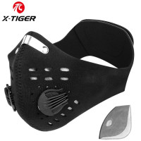 X-Tiger велосипедная маска с 1 шт. фильтров дышащая маска для горного велосипеда велосипедная маска для лица с активированным углем Пылезащитная Спортивная маска для лица для бега