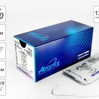 Полигликолид (ПГА, PGA), шовный материал АТРАМАТ, USP 3-0 фиолетовый 75см, игла обратно-реж. 24мм 3/8, CE2493-75 ATRAMAT, пр-во Мексика, 12 шт/уп