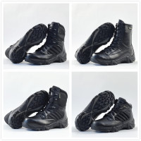 槓槓滴 貝斯沙漠靴執勤靴騎行靴子頭層牛皮GTX防水防滑黑色