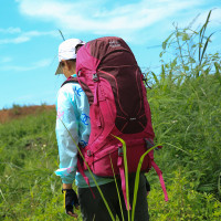 50L登山包雙肩戶外揹包透氣懸浮揹負防潑水材質配雨罩