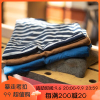 男女夏白金美利奴羊毛速乾透氣圓領條紋短袖T恤美麗諾休閒衣戶外