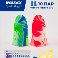 Беруши для сна (противошумные вкладыши) Moldex Spark Plugs, 10 пар с кейсом