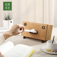 厂家代发批发樱桃实木笑脸抽纸盒创意卡通纸巾盒代发纸巾收纳盒