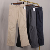 戶外搖粒絨抓絨褲男膝蓋立體設計防水加絨保暖運動長褲運動休閒褲