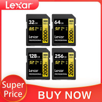 100% оригинальная SD-карта Lexar 2000x, 32 ГБ, 64 ГБ, UHS-II 300, 128 ГБ, класс 10, U3, V90, карта памяти для 3D видеокамеры 4K Full HD